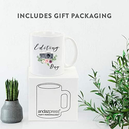 Andaz Press Photographer 11oz. Coffee Mug Gift, Editing Day, Camera