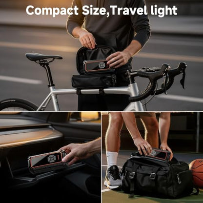 OlarHike Tire Inflator Portable Air Compressor,Dual Power-3*2000mAh