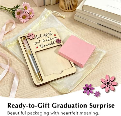 Crystal Pen Gift for Women, Inspirational Desk Pen with Rose Quartz