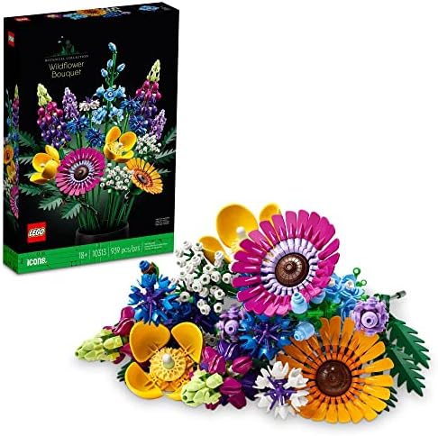 LEGO Botanicals Artificial Wildflower Bouquet - Fake Indoor Flowers