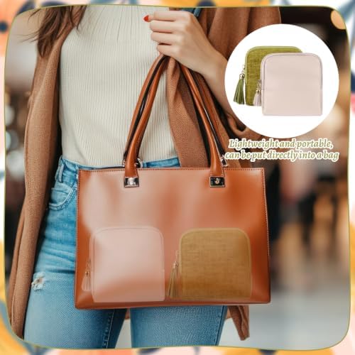 JATEBI 2 Pcs Small Travel Jewelry Organizer Case Zipper Faux Leather