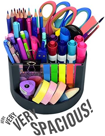 Acrimet Compact Desktop Organizer, 4 Spacious Slots, Round Pencil and