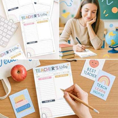 Teacher Notepad, Rainbow Boho To-Do List, New Teacher Gift