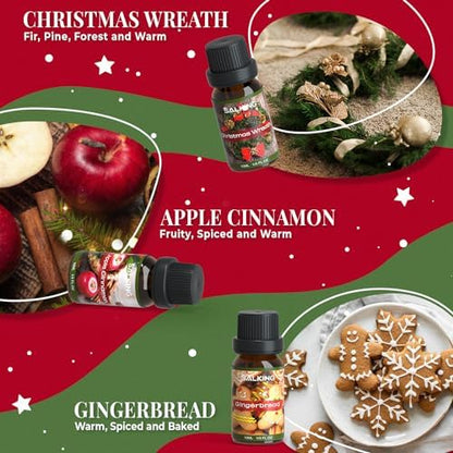 SALKING Christmas Fragrance Oils, Essential Oils Set for Diffuser for