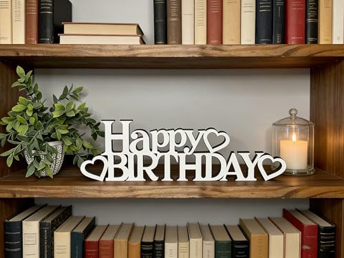 Happy Birthday Table Sign,Wooden Happy Birthday Letter Decor