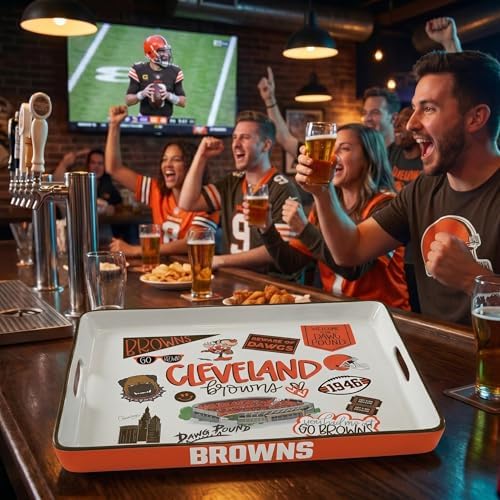 NFL Cleveland Browns Loco Fan Large Serving Tray w/Handles