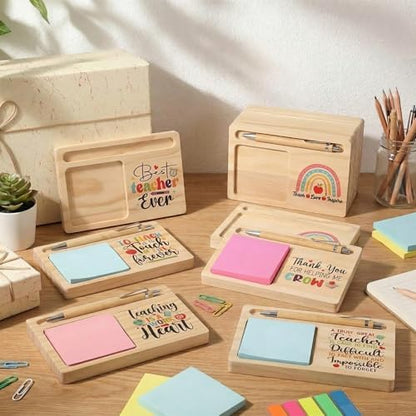 Yookeer 24 Pcs Employee Appreciation Gifts Wooden Sticky Note Holders