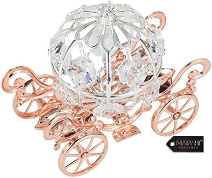 Matashi Rose Gold & Silver Plated Princess Pumpkin Coach Ornament w