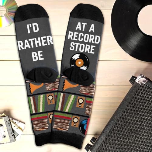 Music Lovers Gifts - Fun Kpop, Vinyl Record, Singing Socks for Girls