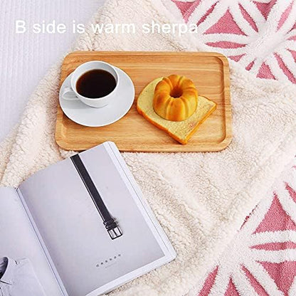 LOMAO Sherpa Fleece Blanket Gifts for Mom Dad Cozy Soft Throw Blanket