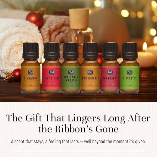 P&J Fragrance Oil Christmas Set | Christmas Wreath, Mistletoe, Candy