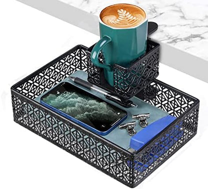 Under Desk Drawer, Clamp on Desk Organizer Cup Holder Hanging Desk