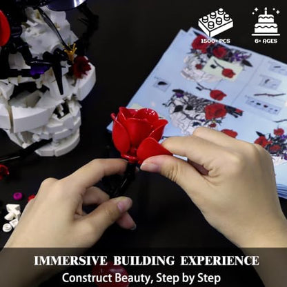 Gothic Advent Calendar 2026 - Skull & Roses Flower Bouquet Toy