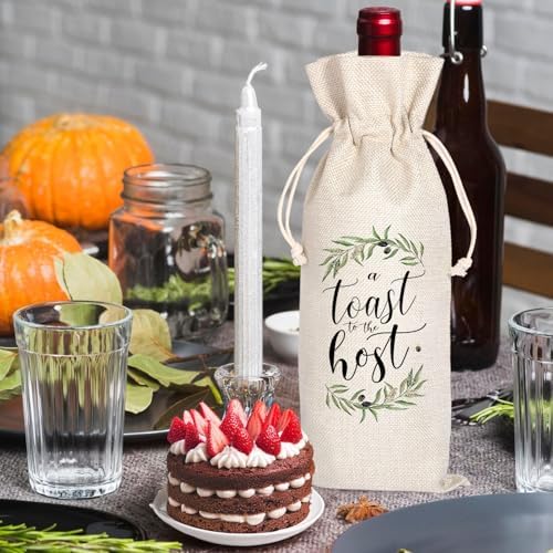 A Toast For the Host Wine Bag, Housewarming, Party Decor, Bridal