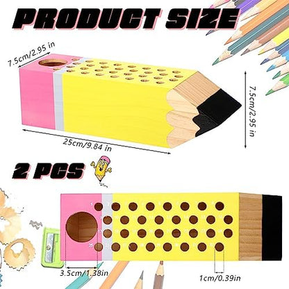Kisston Teacher Appreciation Gift Wooden Pen and Pencil Cup Holder