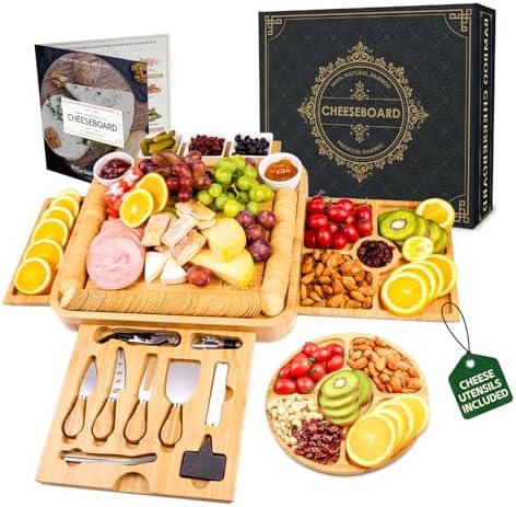 Charcuterie Boards Gift Set, Cheese Board Knife Set, Entertaining