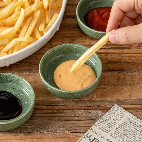 Dipping Bowls Set of 4, 2462°F High-Fired Ceramic Small Bowls for