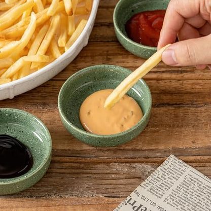 Dipping Bowls Set of 4, 2462°F High-Fired Ceramic Small Bowls for