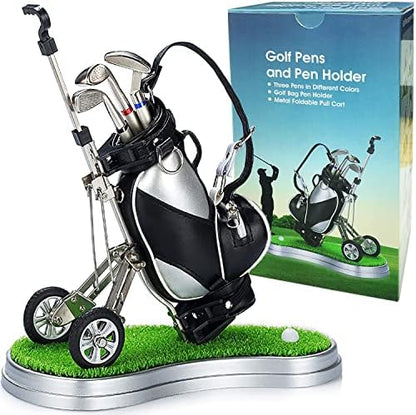 Gifts for Men, Golf Pen Holder Desk Accessories for Men Women Golfers