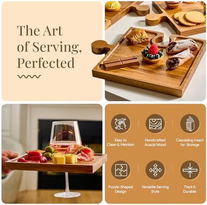 Homesphere Wooden Charcuterie Boards, Appetizer Tray for Parties &