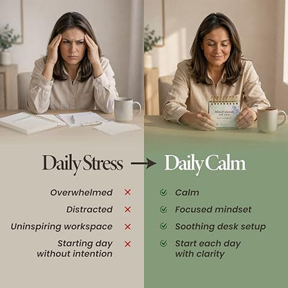 MESMOS Mindfulness Perpetual Flip Calendar with 366 Daily Affirmations