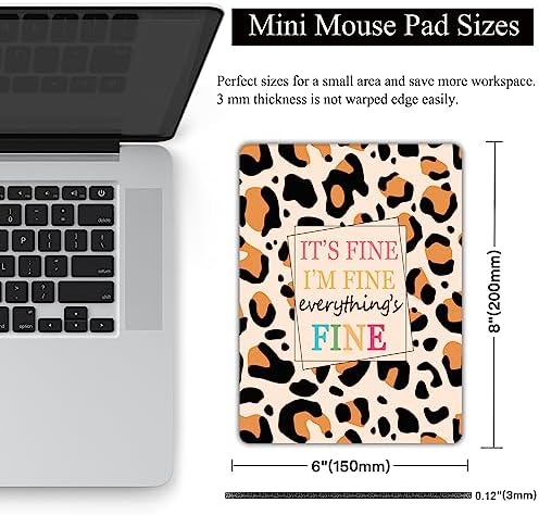 Small Mouse Pad, Mini Mouse Pad 6 X 8 Inch with Non-Slip Rubber Base