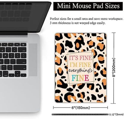 Small Mouse Pad, Mini Mouse Pad 6 X 8 Inch with Non-Slip Rubber Base