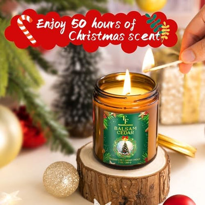 Christmas Candles Set, Scented Candles for Home, 4 Pack Holiday