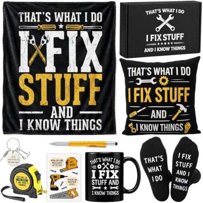 I Fix Stuff and I Know Things 9 Pcs Birthday Gift for Men