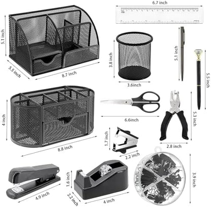 17 IN 1 Office Desk Organizer Set for Back to School Supplies