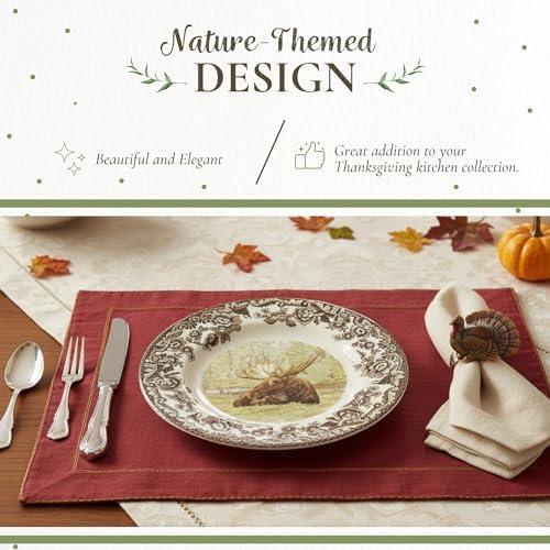 Spode Majestic Moose 6" Bread and Butter Plate - Wildlife Holiday