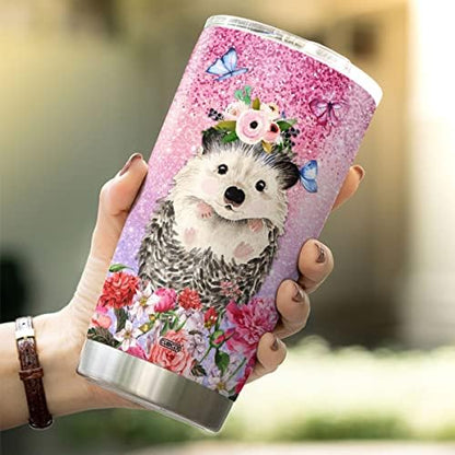 CUBICER Hedgehog Stainless Steel Tumblers Coffee Tumbler Gifts For