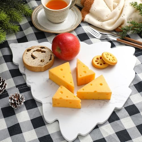Reallnaive Marble Christmas Tree Cheese Board Marble Christmas Tree