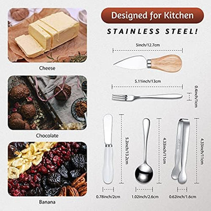 20 Pcs Charcuterie Board Accessories Cheese Butter Knife Set