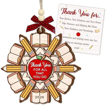 Teacher Christmas Ornament 2026 - Thank You Gifts for Teachers