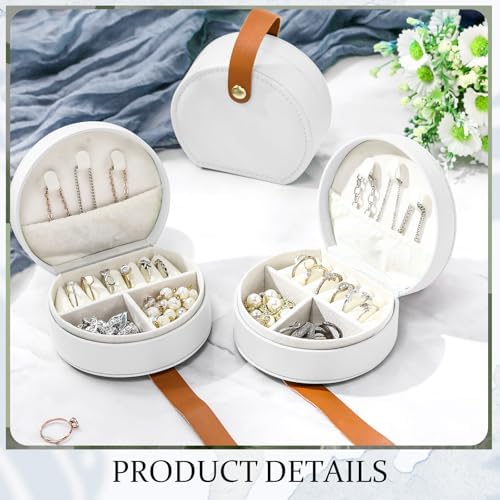 Weysat 12 Pack Mini Travel Jewelry Case Bridesmaid Gifts Box Bulk