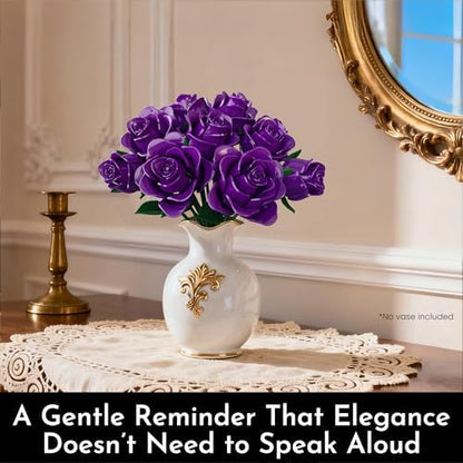 Rose Flower Bouquet Building Set for Adults, Gift for Women Wife Mom