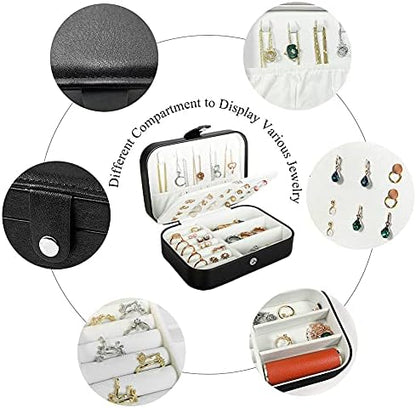 Hatori Travel Jewelry Box, PU Leather Small Jewelry Organizer for