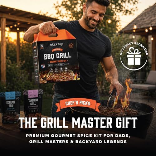 BBQ Grilling Rubs & Grill Seasonings Gift Set, 5 Gourmet Smoking Spice