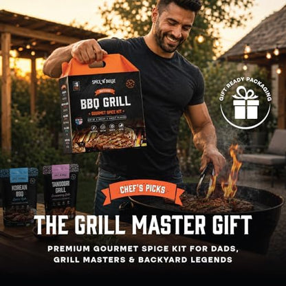 BBQ Grilling Rubs & Grill Seasonings Gift Set, 5 Gourmet Smoking Spice