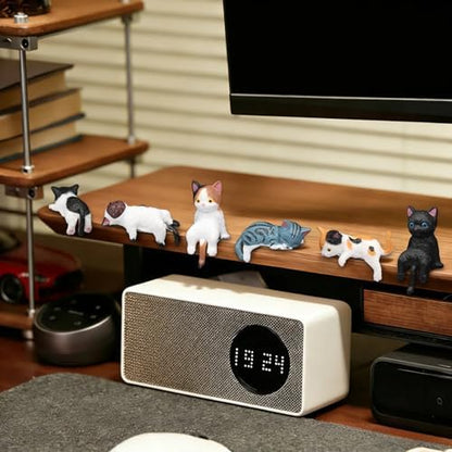 12 Pcs Cat Car Decor Dashboard Accessories, Mini Cat Figurines Cute