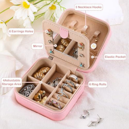 URSKYTOUS Travel Jewelry Case for Women Girls Daughter Birthday Gift
