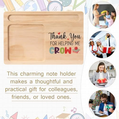 Yookeer 24 Pcs Employee Appreciation Gifts Wooden Sticky Note Holders
