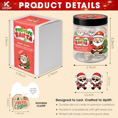 Positive Tree Jar, 60 Christmas Affirmation Cards, for Coworkers