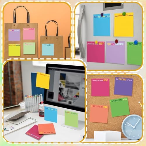 Yinder 12 Pcs Inspirational Sticky Notes Gifts, Appreciation