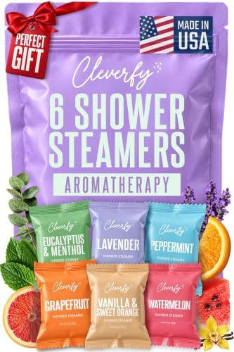 Cleverfy Shower Steamers, Stocking Stuffers for Women and Men, 6 Pack