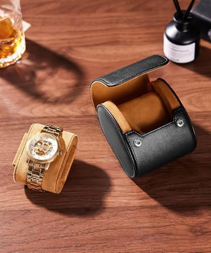 Homde Watch Roll Travel Case: Luxury Leather Watch Box for Men and