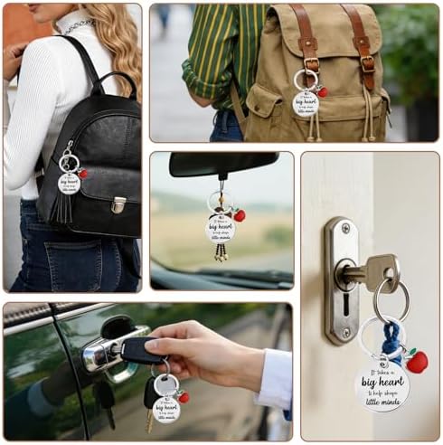 Teacher Appreciation Gift - Thank You Double Sided Engraved Keychain