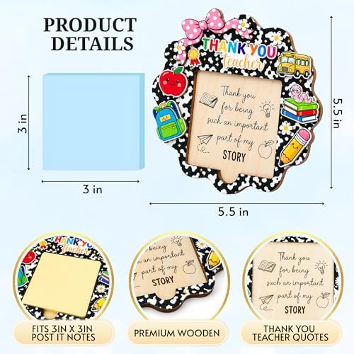 Teacher Sticky Note Holder, Teacher Appreciation Gifts, Thank You