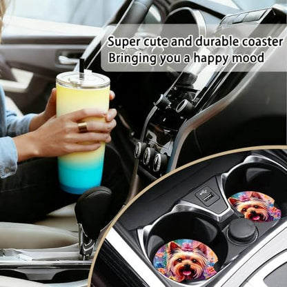 2PCS Strawberry Car Cup Holder Coasters Universal Anti-Slip Rubber Mat